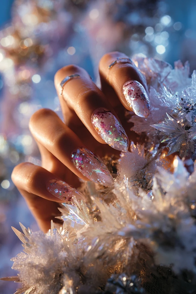 Peppermint Winter Elegance Nails - photo 3