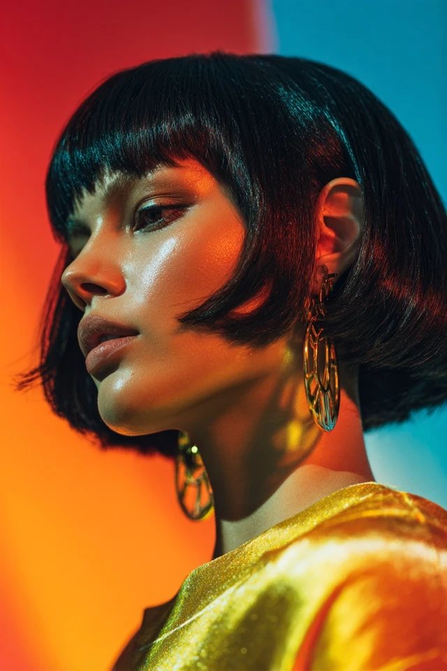 Blunt Bob Haircut Glass-Shine - photo 4