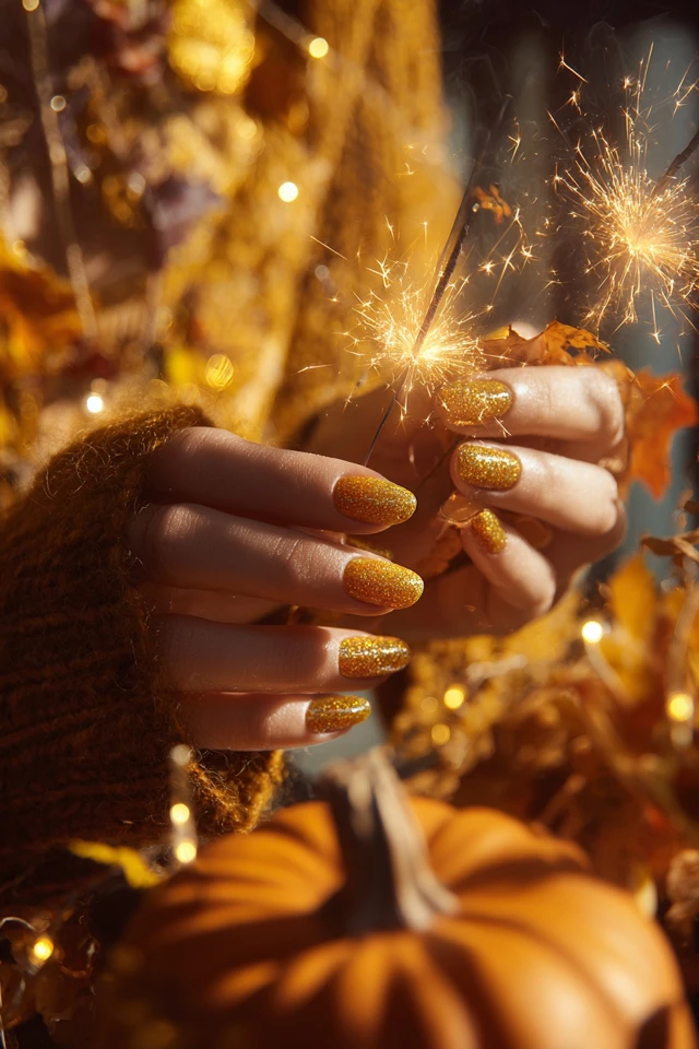 Maple Fall Glow Nails - photo 4