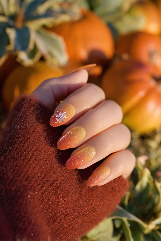 Bonfire Fall Frost Nails - photo 4
