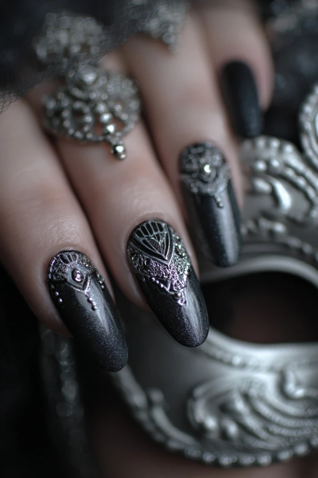 Masquerade Ball Nails Inspiration - photo 4