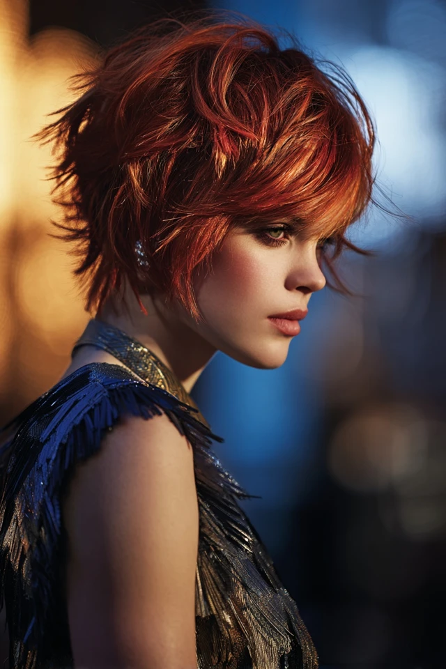 Short Feathered Haircut Softness