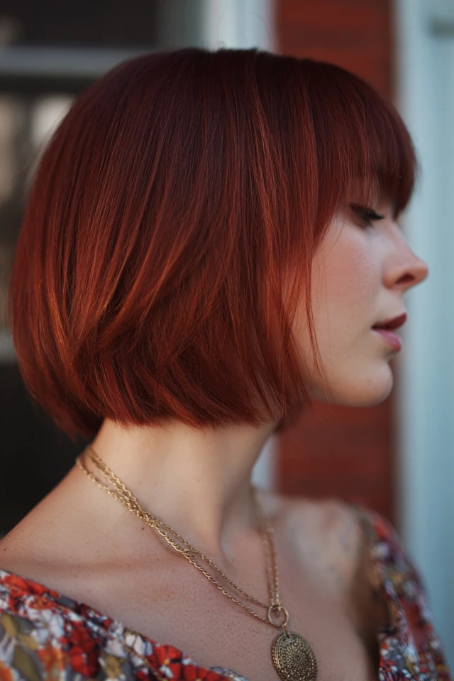 Collarbone-Length Blunt Haircut