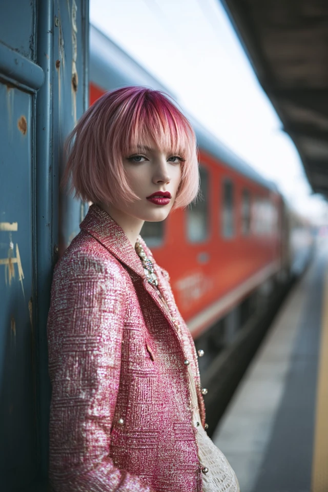 Collarbone-Length Textured Haircut