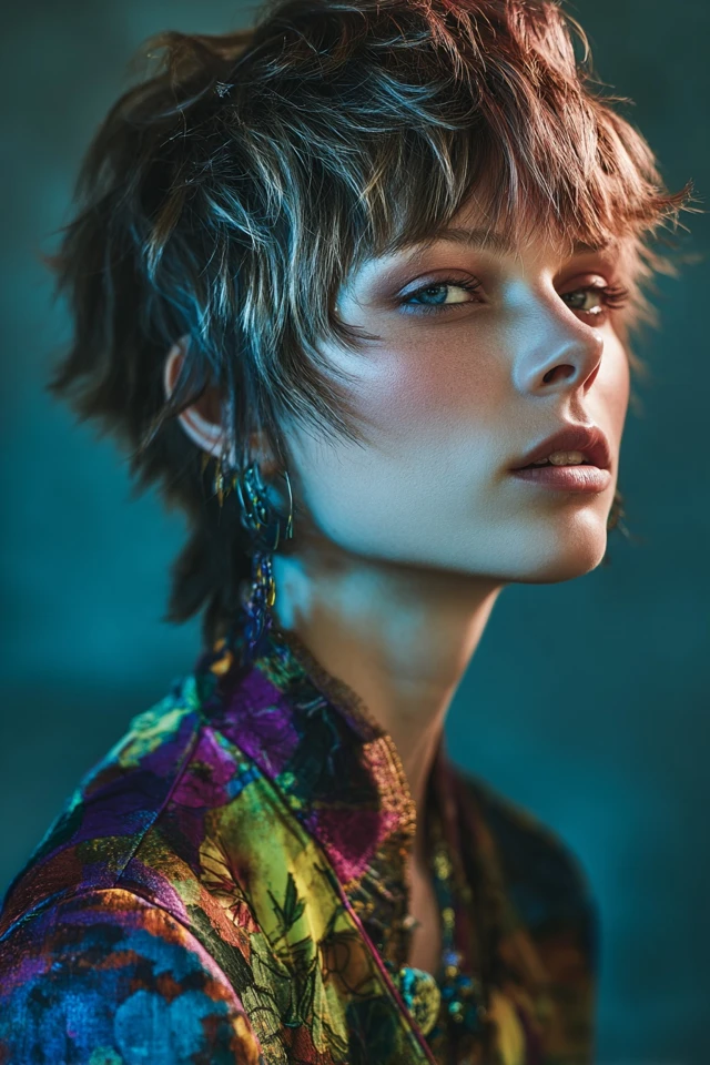 Collarbone-Length Shag Haircut