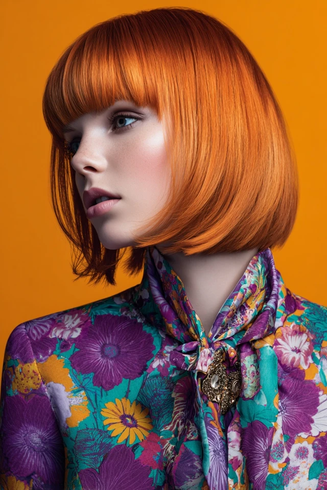 Medium Blunt Haircut Sleek