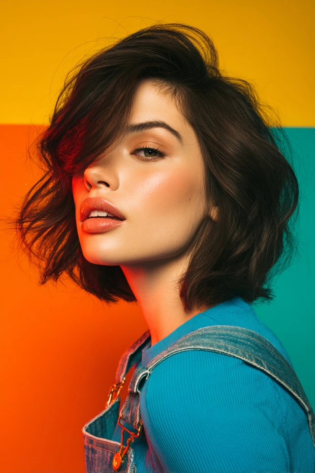 Short Middle-Part Haircut Modern - photo 2