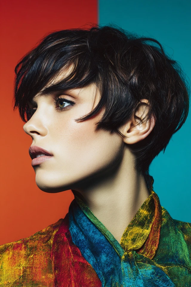 Short Middle-Part Haircut Modern - photo 3