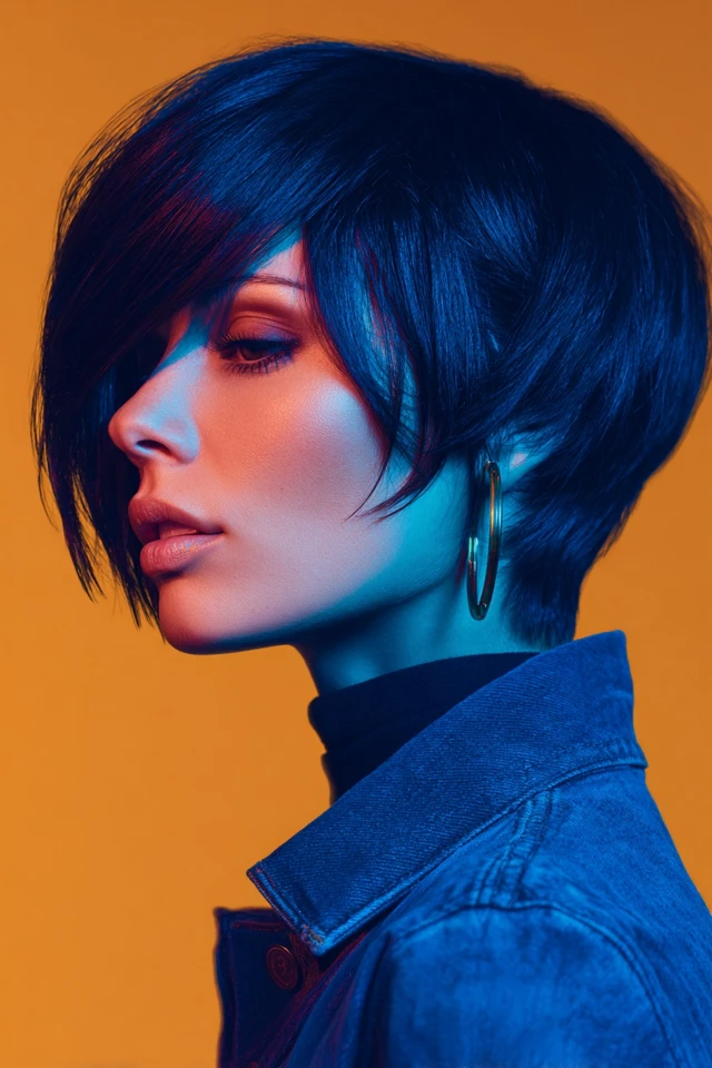 Short Angled Haircut Edge - photo 4