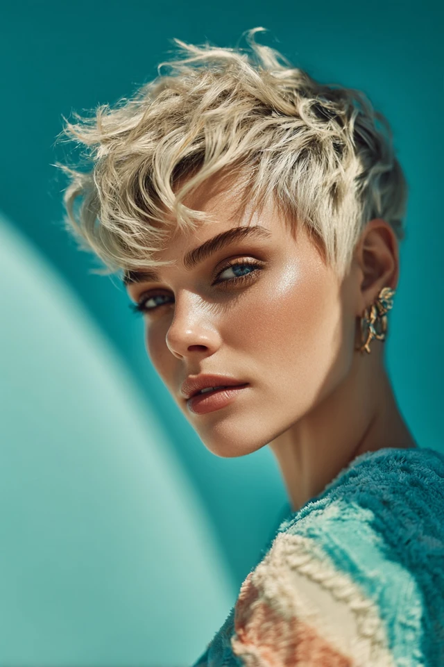 Short Wavy Haircut Beachy - photo 4