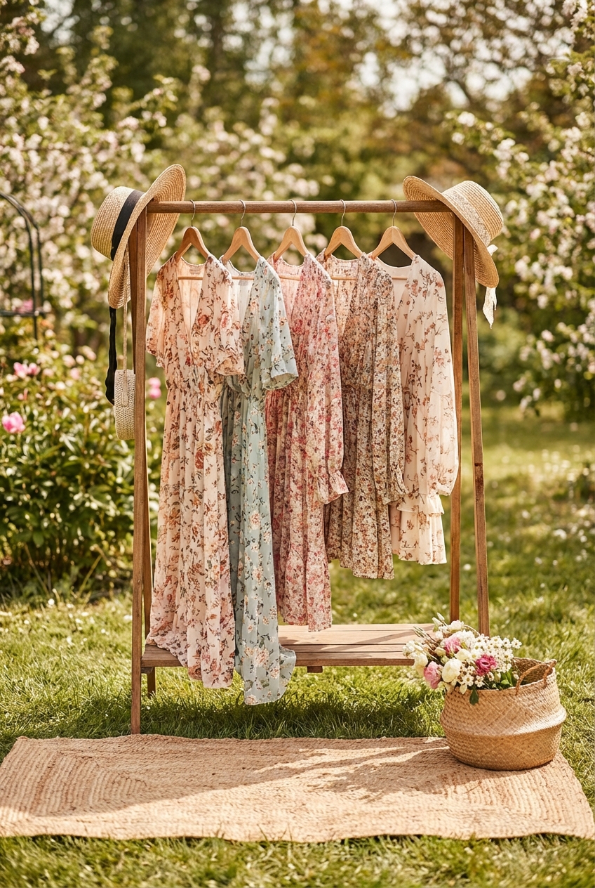 Breezy Garden Party Dresses With Floral Prints