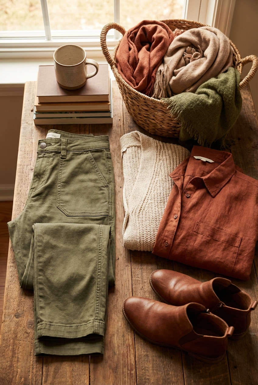 Earthy Tones For Casual Pants And Chic Layering