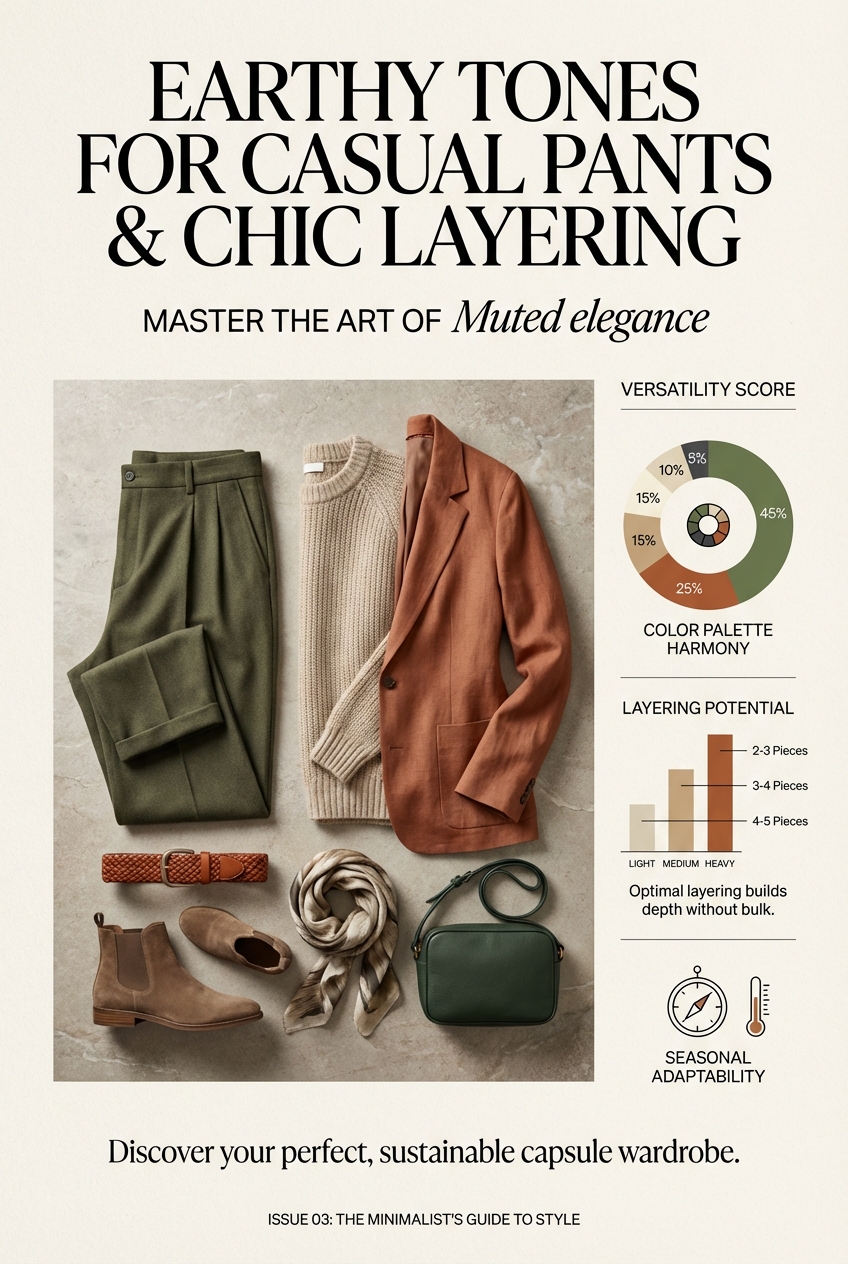 Earthy Tones For Casual Pants And Chic Layering - photo 3