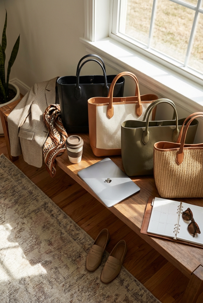 Structured Tote Bags For Work And Play