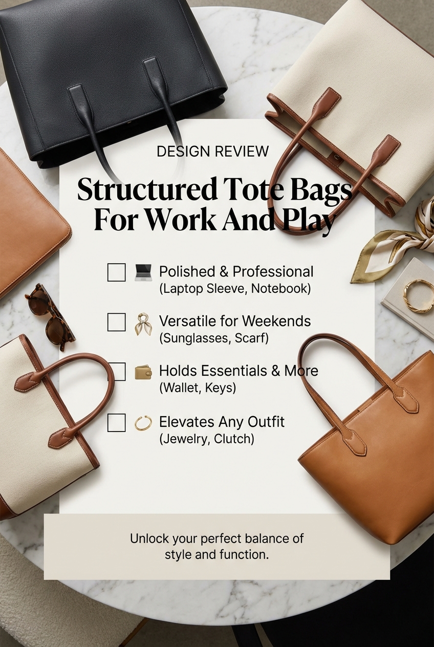 Structured Tote Bags For Work And Play - photo 5