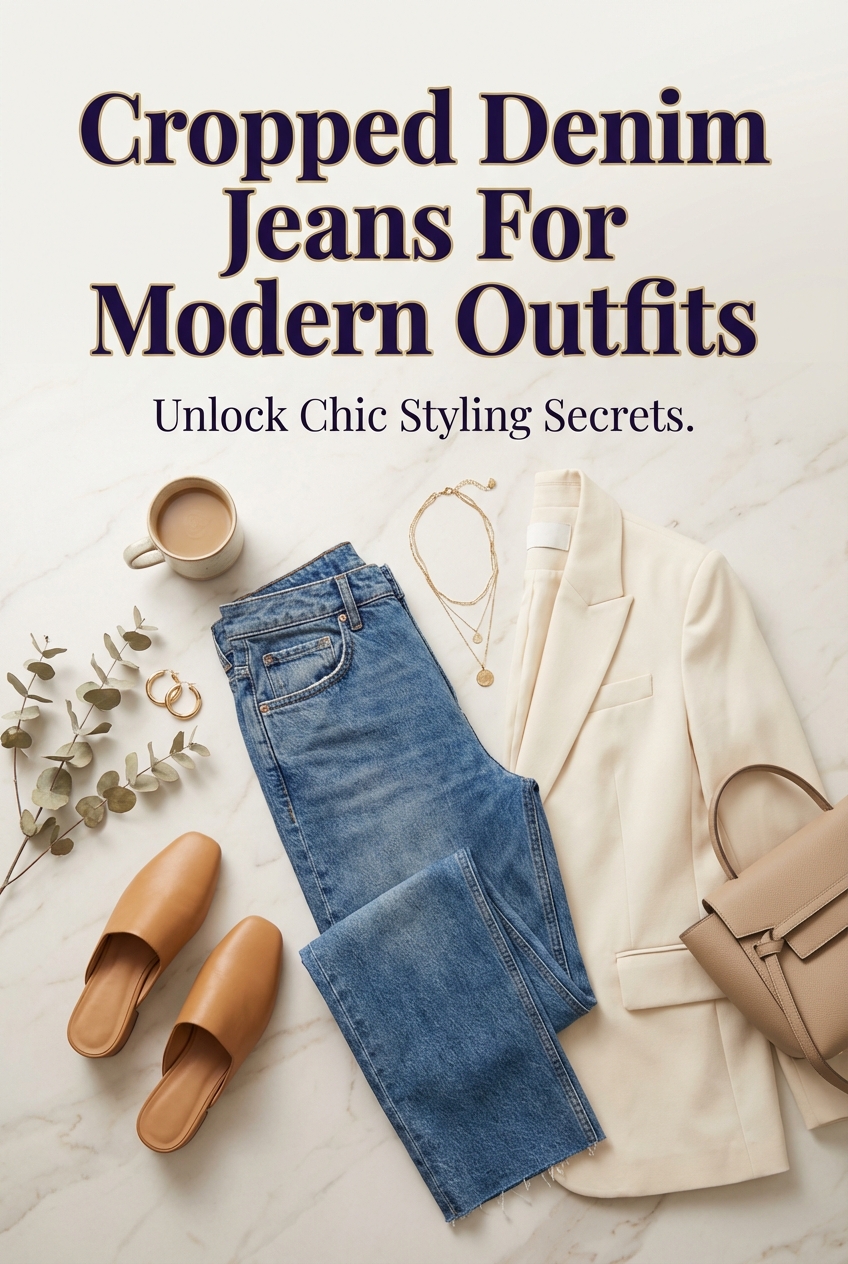 Cropped Denim Jeans For Modern Outfits - photo 2