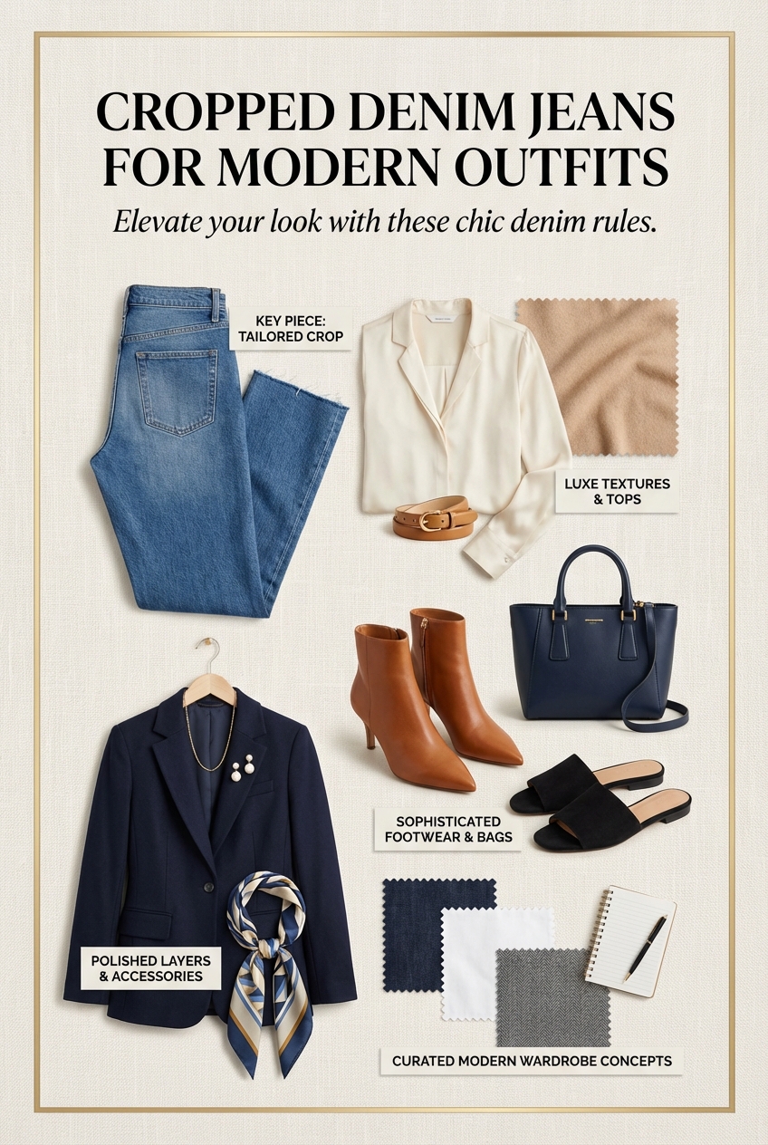 Cropped Denim Jeans For Modern Outfits - photo 4