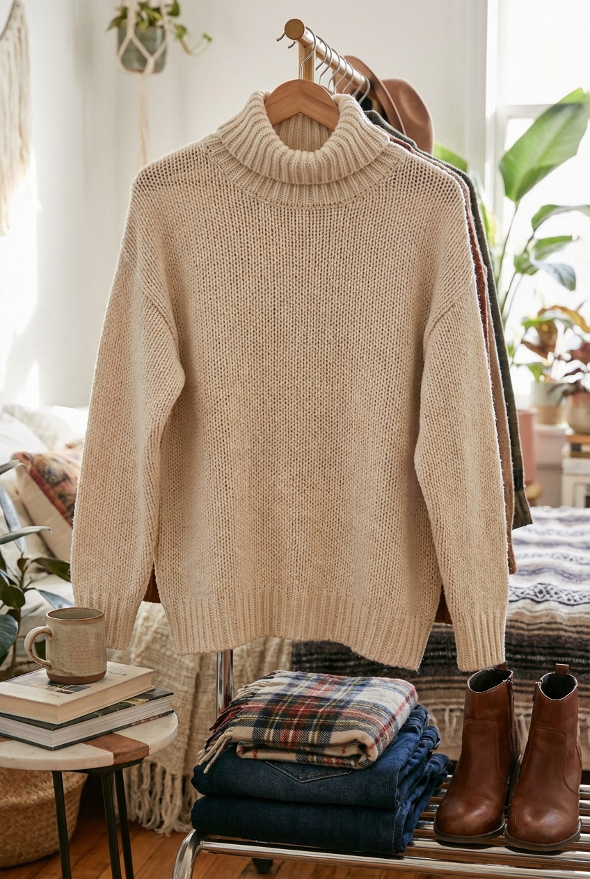 Oversized Turtleneck Sweaters For Winter Layers