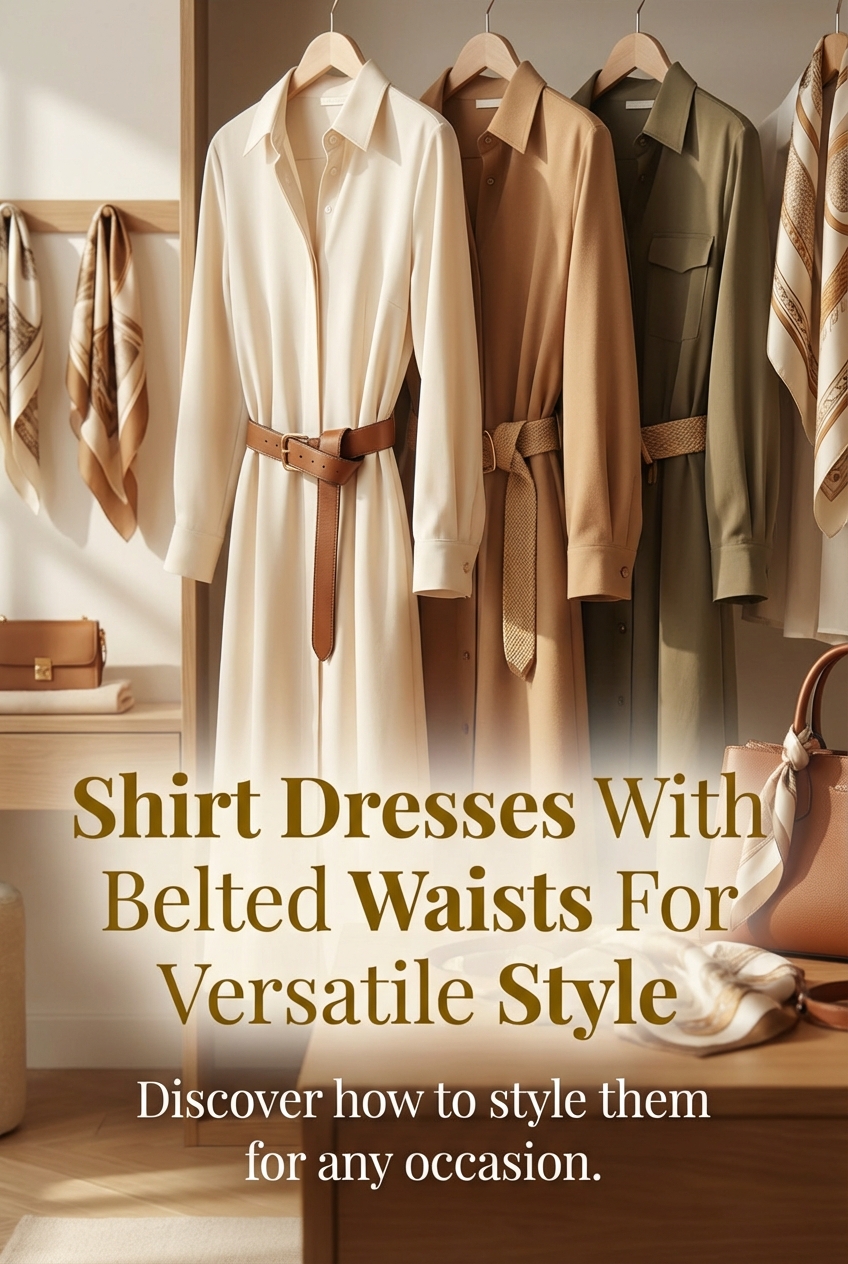 Shirt Dresses With Belted Waists For Versatile Style - photo 2