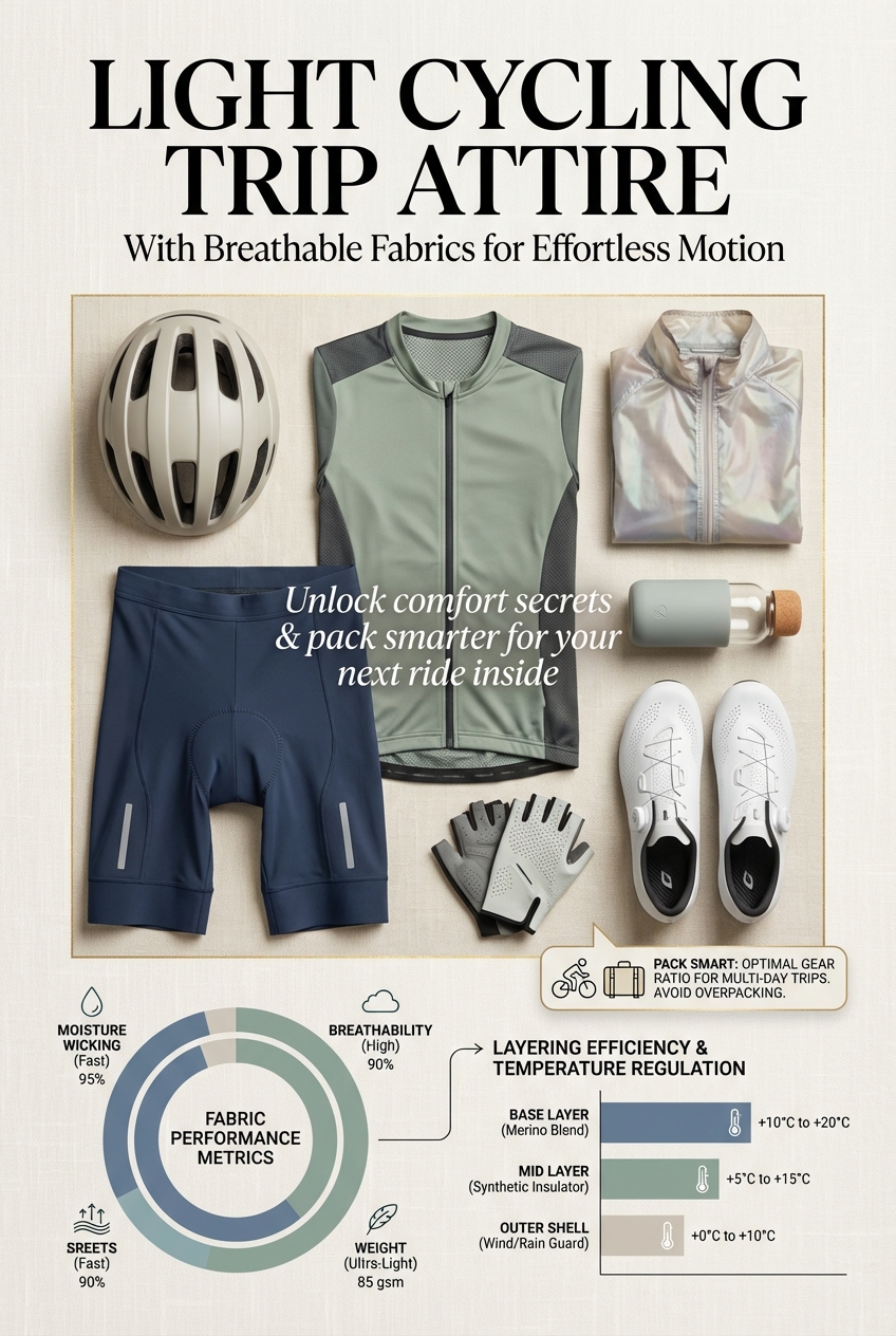 Light Cycling Trip Attire With Breathable Fabrics - photo 3