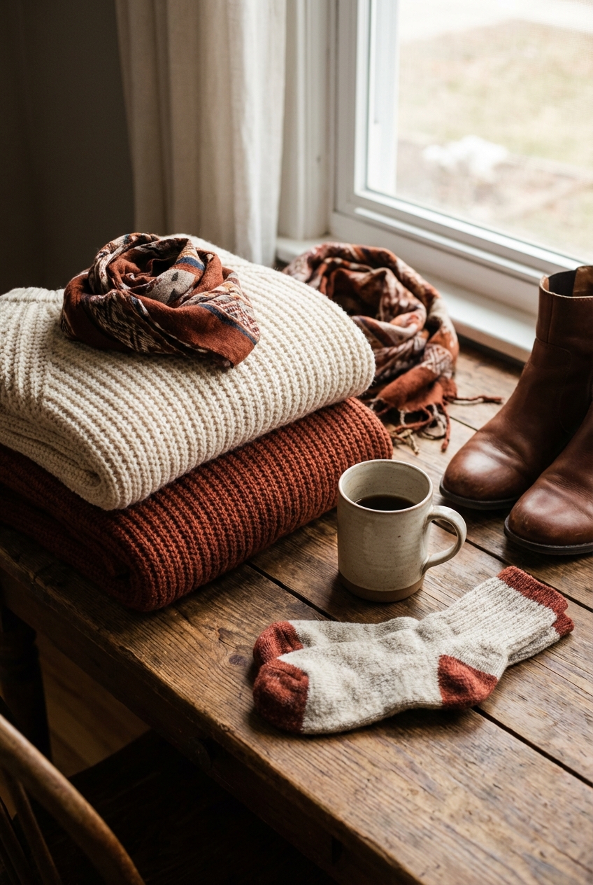 Rust And Cream Outfit Ideas For Cozy Sweaters