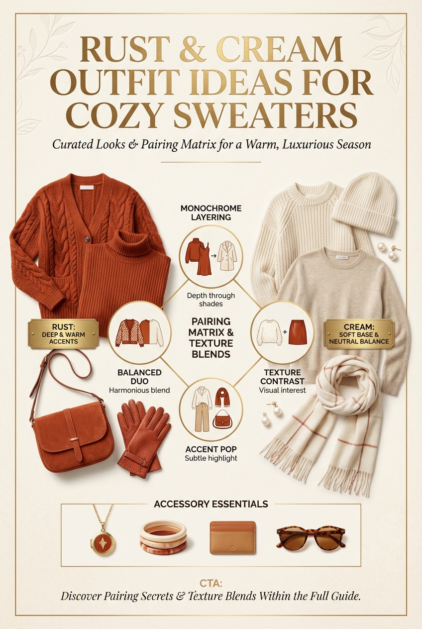 Rust And Cream Outfit Ideas For Cozy Sweaters - photo 3