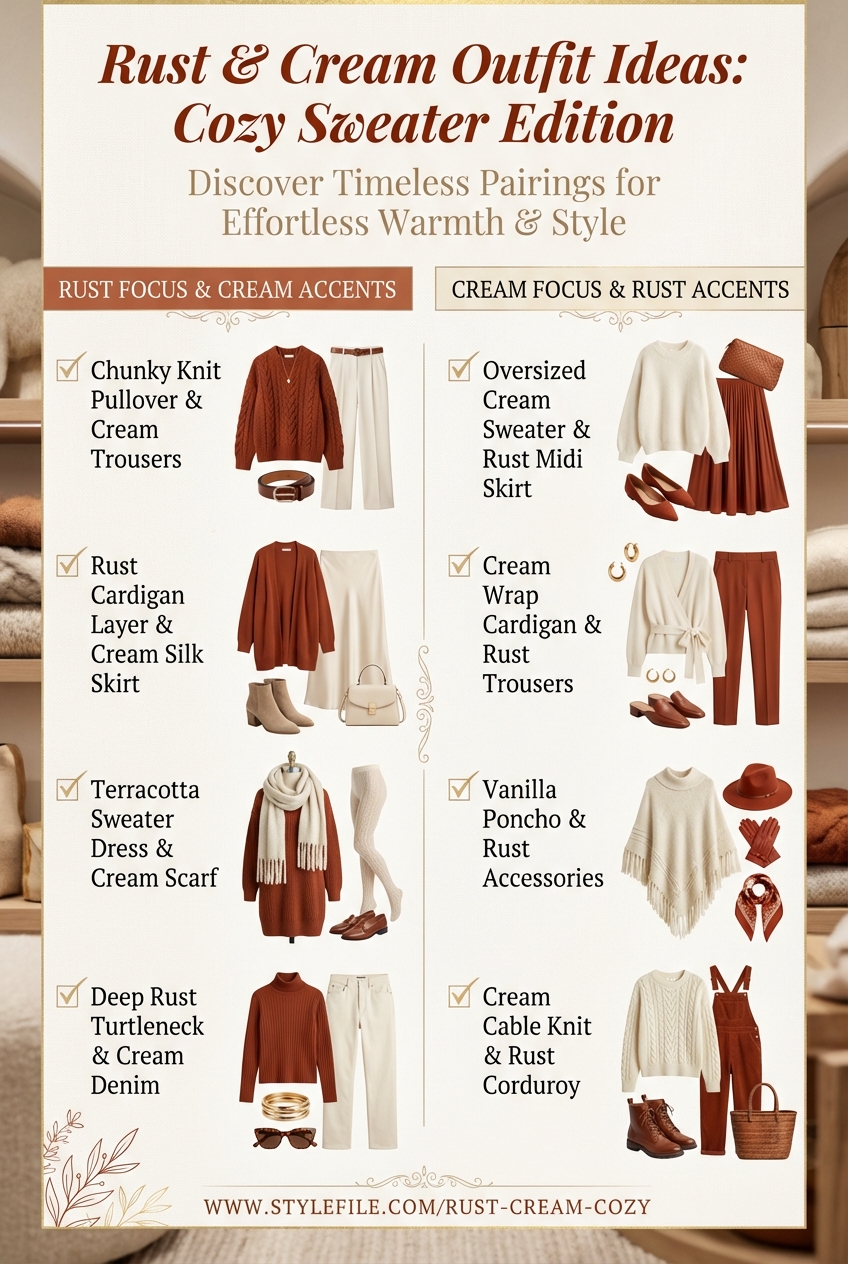 Rust And Cream Outfit Ideas For Cozy Sweaters - photo 5