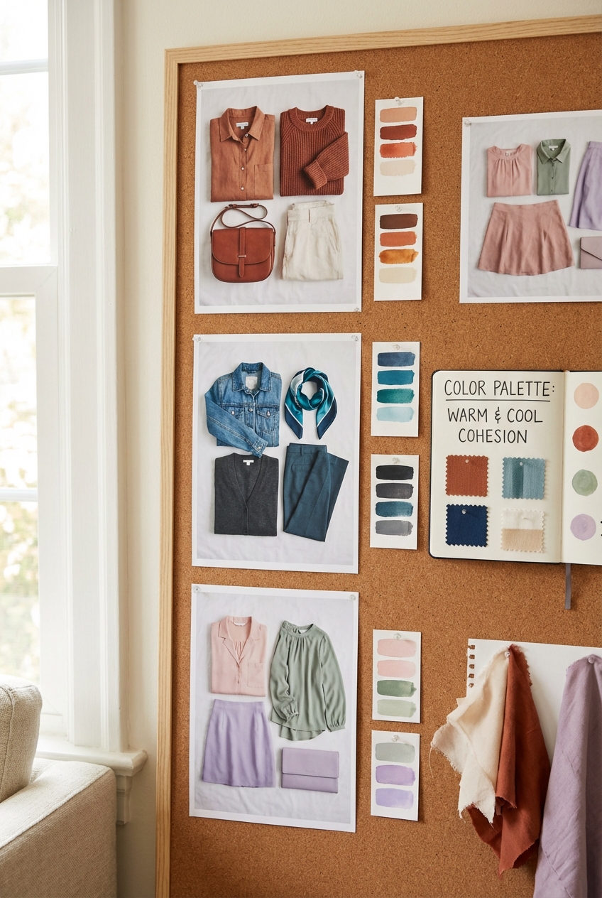 Color Themed Capsule Wardrobes Creating Cohesion Through Hue