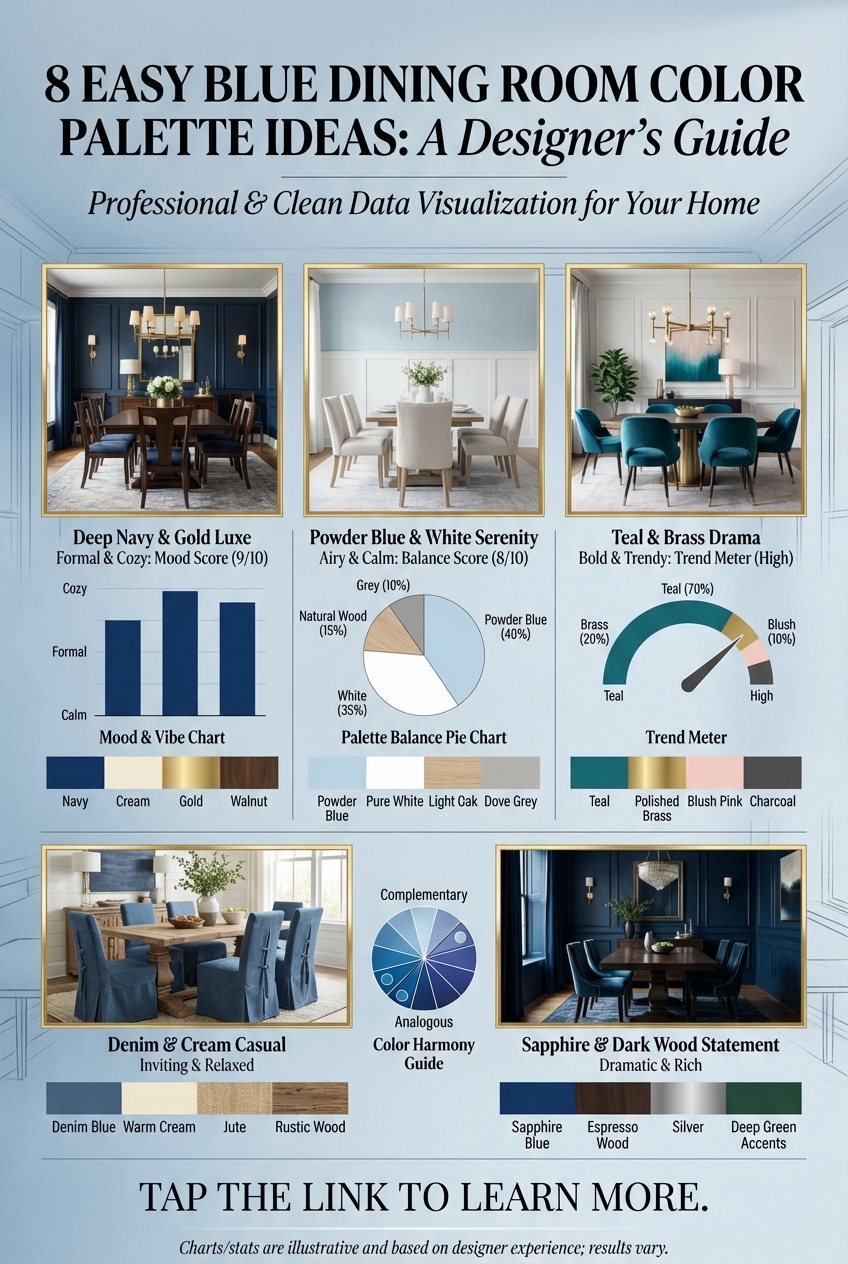 8 Easy Blue Dining Room Color Palette Ideas - photo 3
