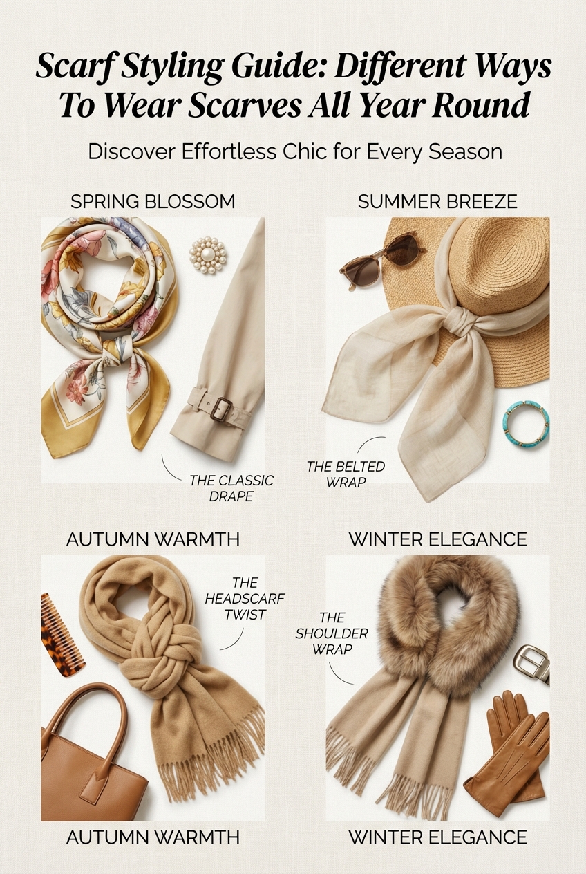 Scarf Styling Guide Different Ways To Wear Scarves All Year Round - photo 4