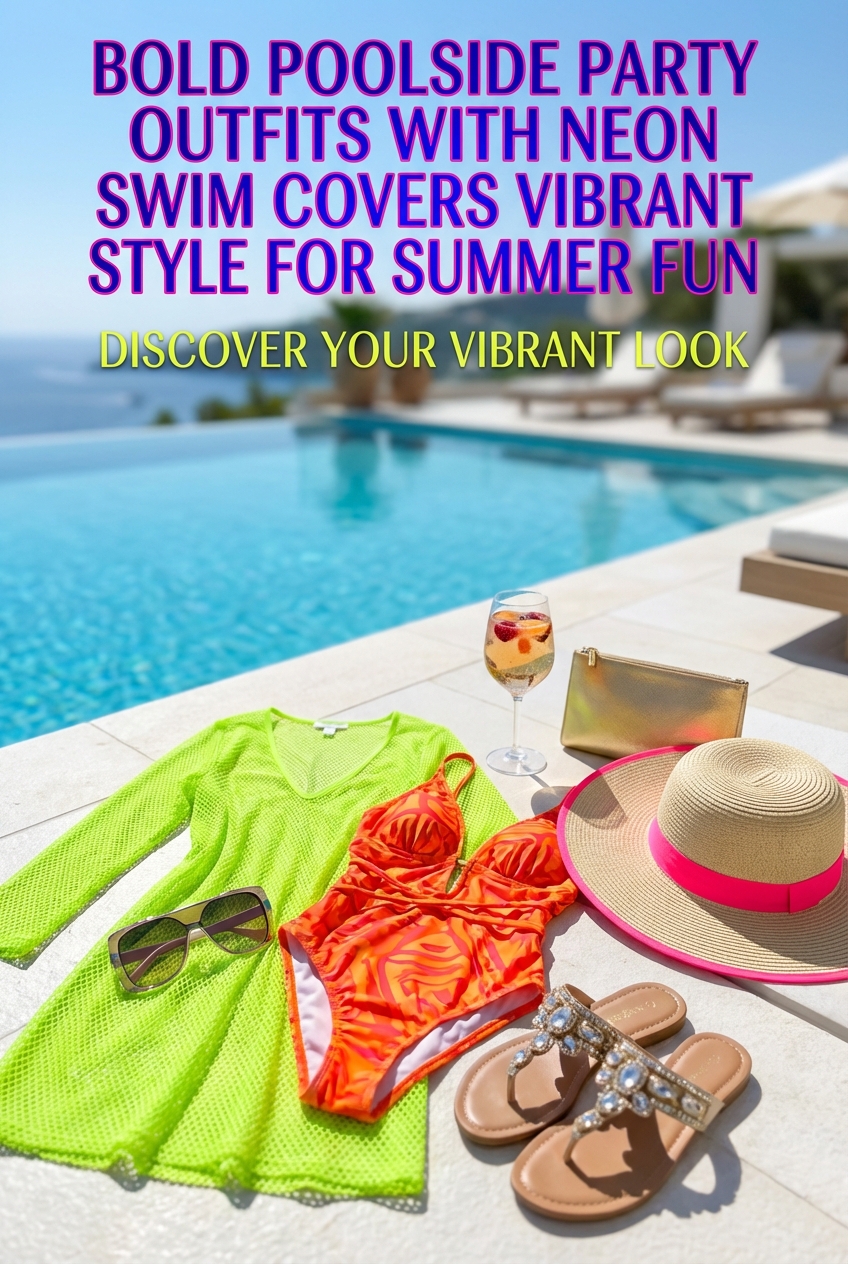 Bold Poolside Party Outfits With Neon Swim Covers Vibrant Style For Summer Fun - photo 2
