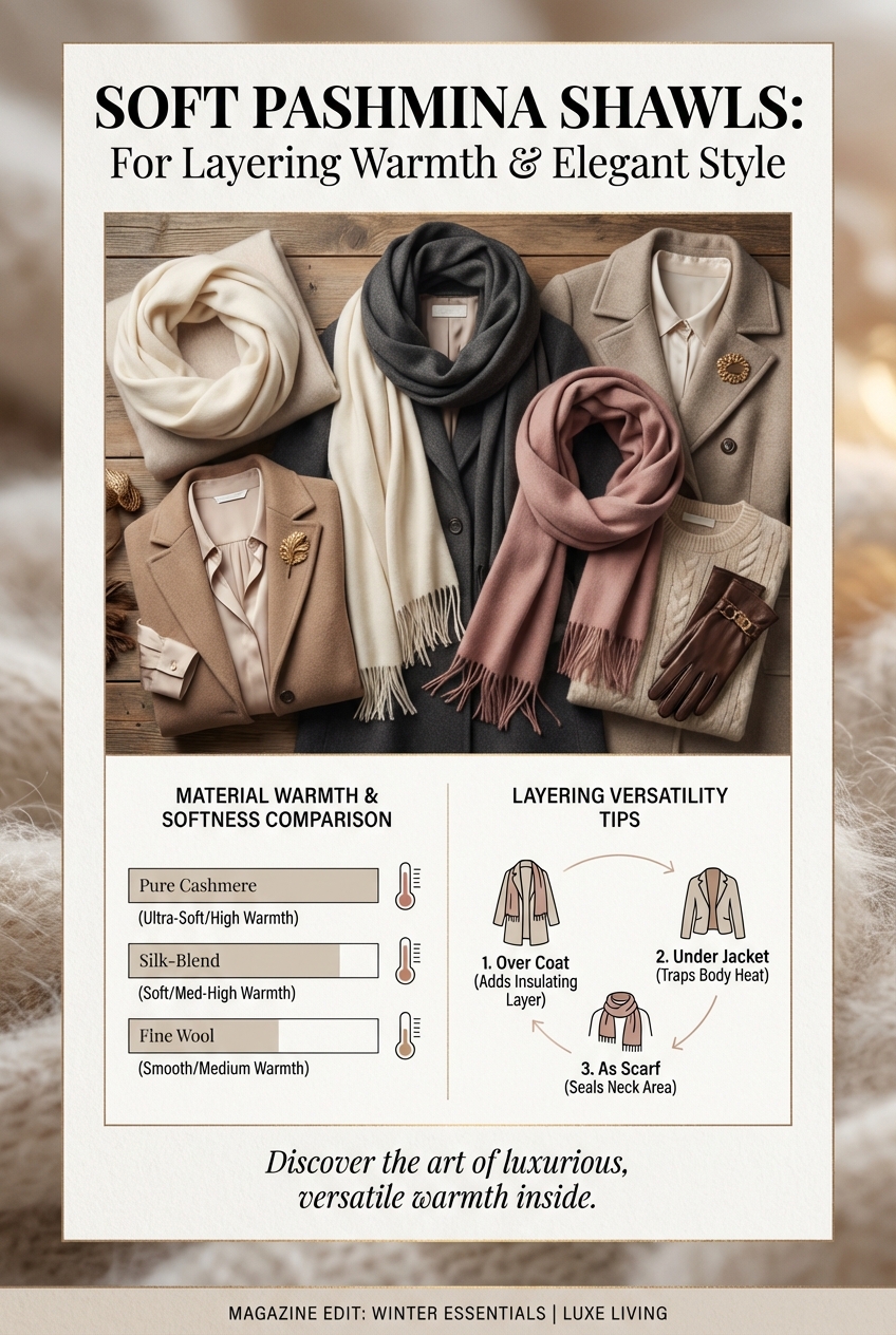 Soft Pashmina Shawls For Layering Warmth - photo 3