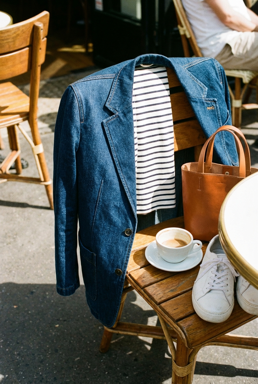 Tailored Denim Blazers For Spring Coolness