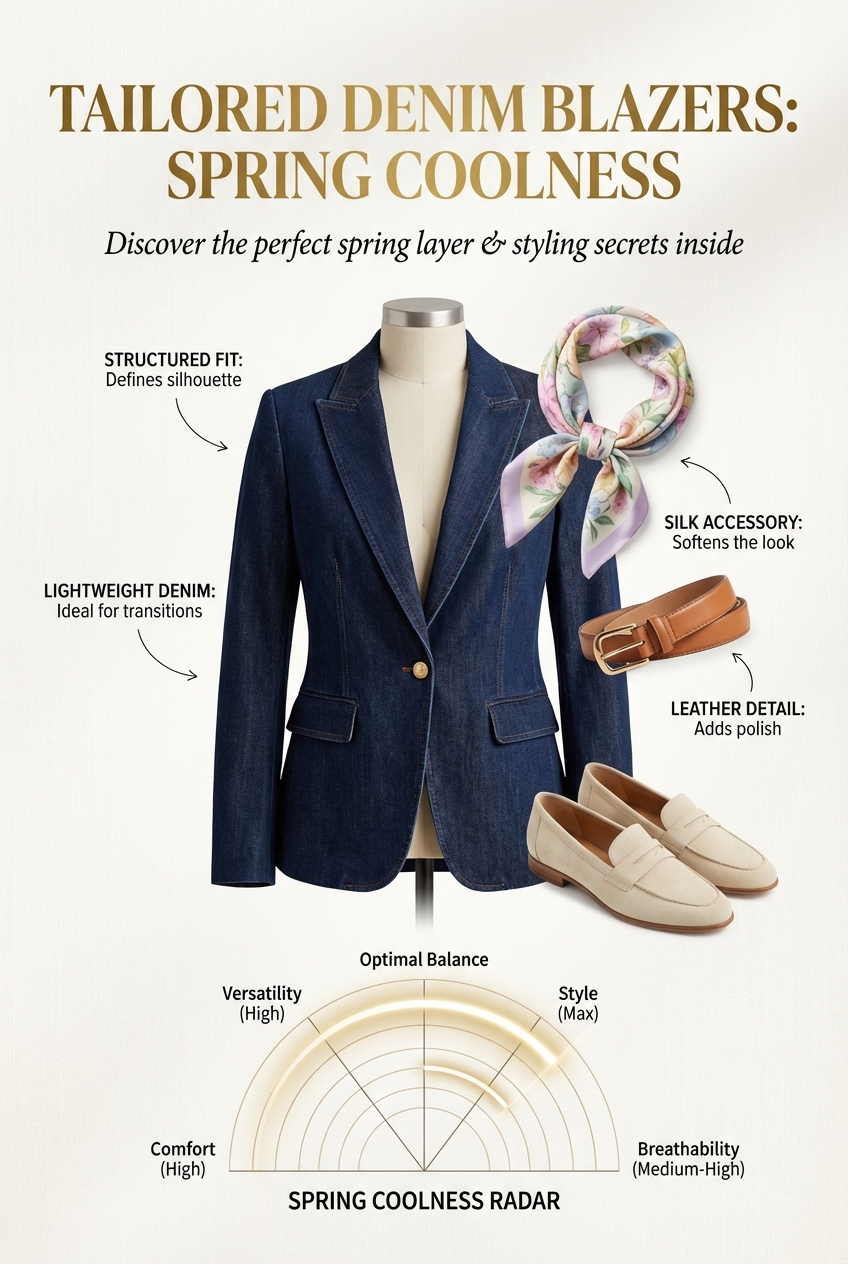 Tailored Denim Blazers For Spring Coolness - photo 3