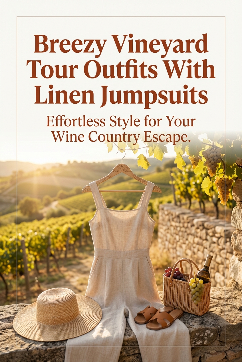 Breezy Vineyard Tour Outfits With Linen Jumpsuits - photo 2