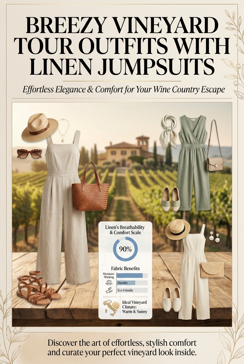 Breezy Vineyard Tour Outfits With Linen Jumpsuits - photo 3