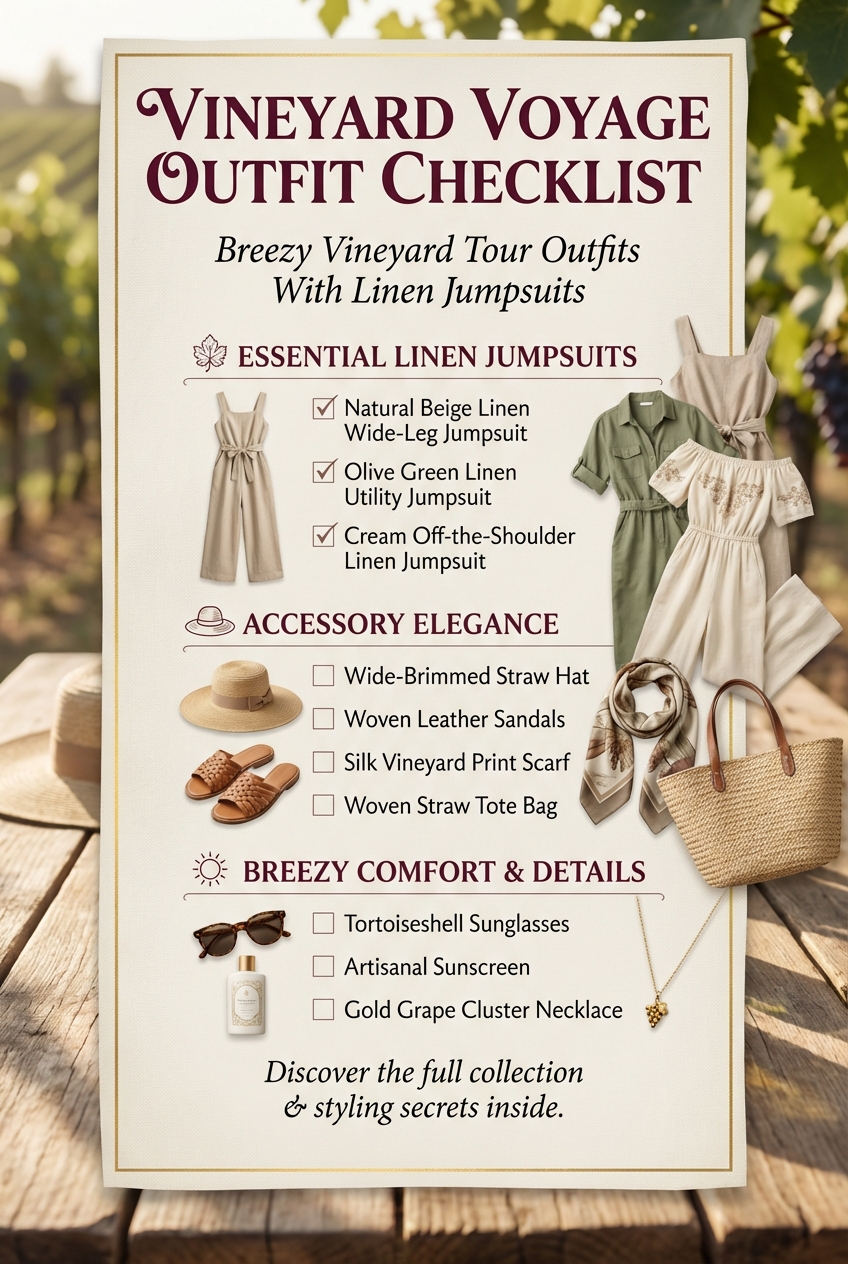 Breezy Vineyard Tour Outfits With Linen Jumpsuits - photo 5