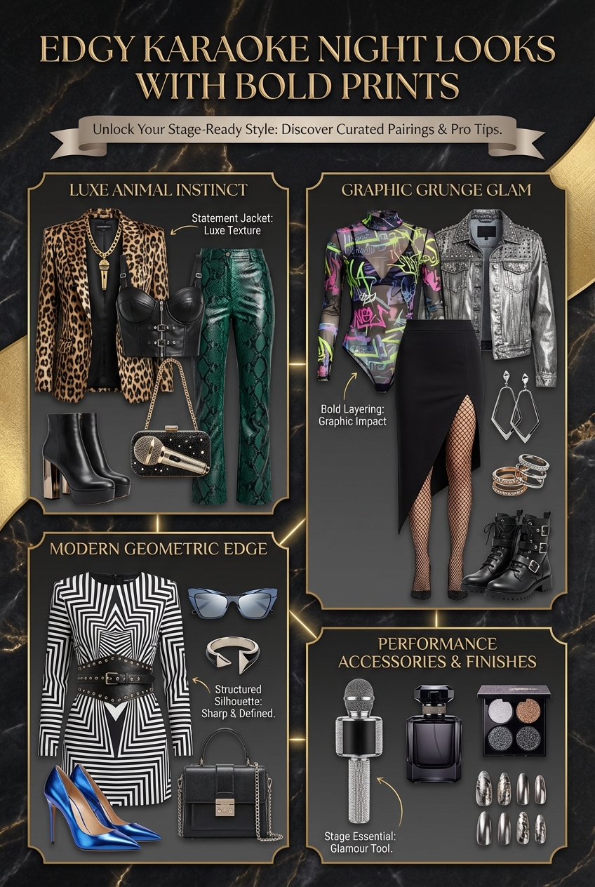 Edgy Karaoke Night Looks With Bold Prints - photo 4