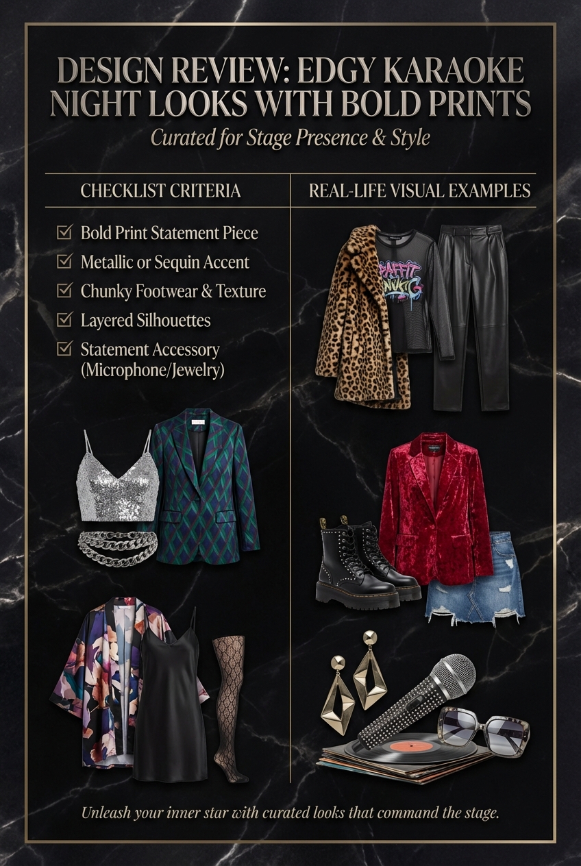 Edgy Karaoke Night Looks With Bold Prints - photo 5