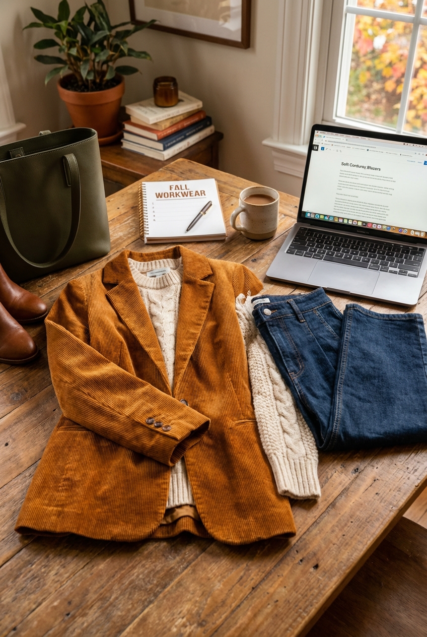 Soft Corduroy Blazers For Fall Workwear