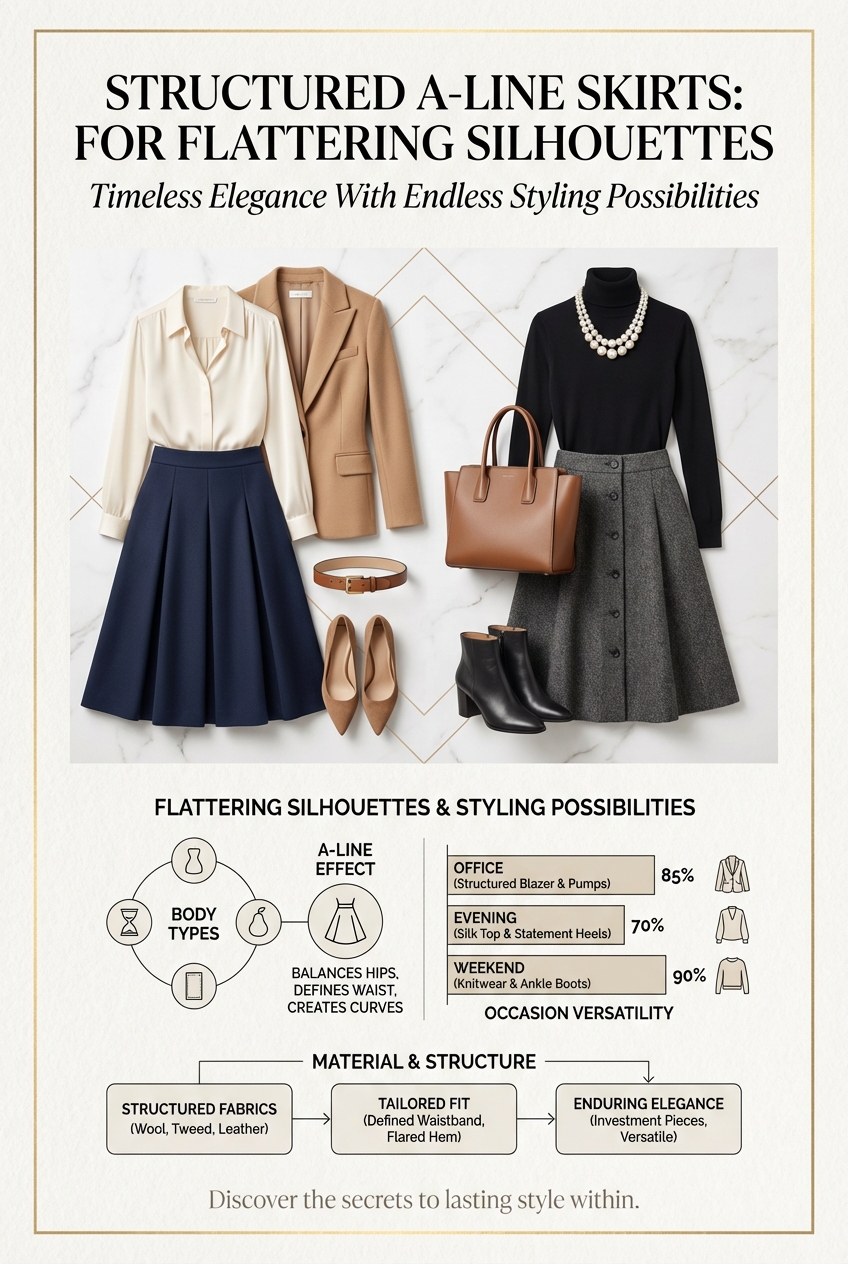 Structured A Line Skirts For Flattering Silhouettes Timeless Elegance With Endless Styling Possibilities - photo 3