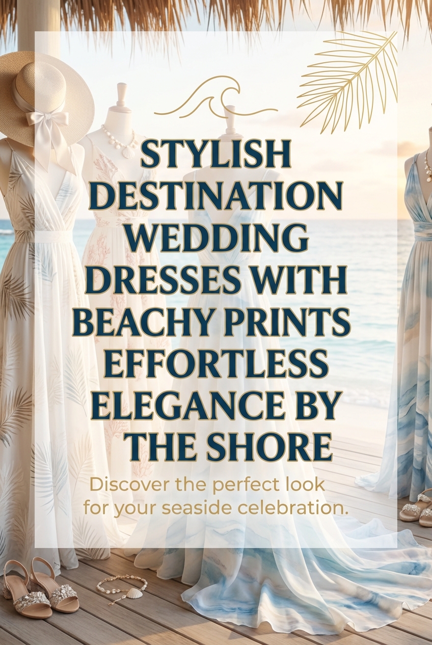 Stylish Destination Wedding Dresses With Beachy Prints Effortless Elegance By The Shore - photo 2
