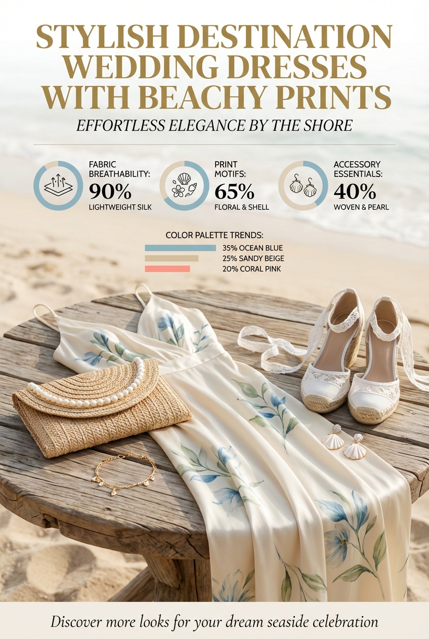 Stylish Destination Wedding Dresses With Beachy Prints Effortless Elegance By The Shore - photo 3