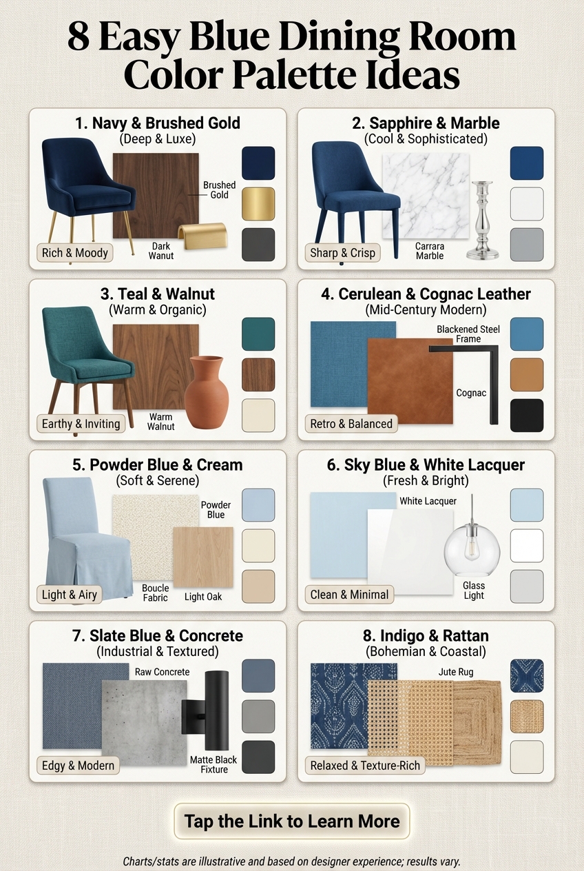 8 Easy Blue Dining Room Color Palette Ideas - photo 4