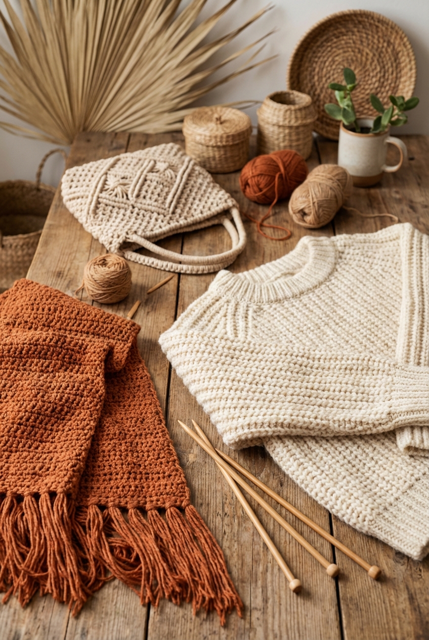 Crochet And Knitwear Handmade Textures For Boho Vibes