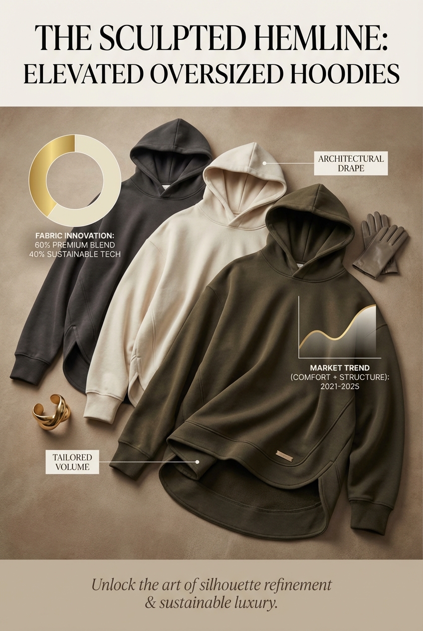 Oversized Hoodies With Sculpted Hemlines - photo 3