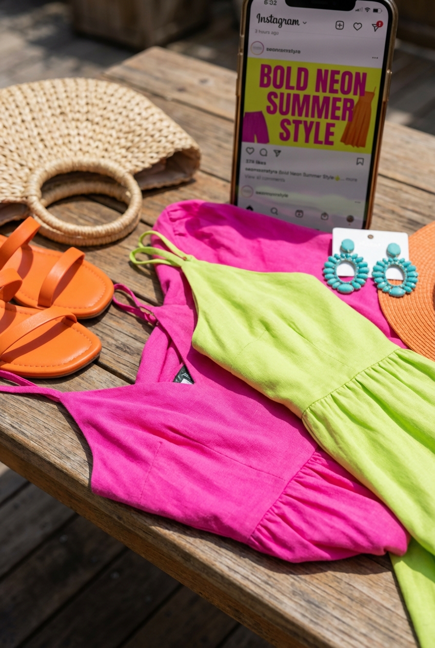 Bold Neon Colors In Summer Dresses To Make A Statement