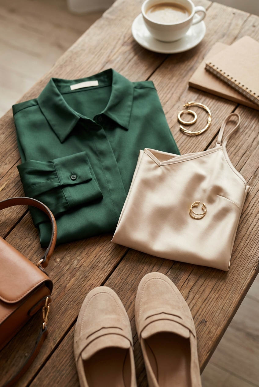 The Best Forest Green And Champagne Pairings For Chic Blouses Sophistication Meets Elegance