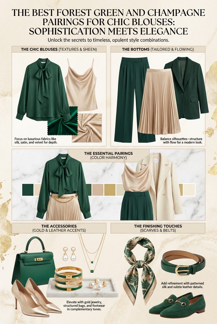 The Best Forest Green And Champagne Pairings For Chic Blouses Sophistication Meets Elegance - photo 4