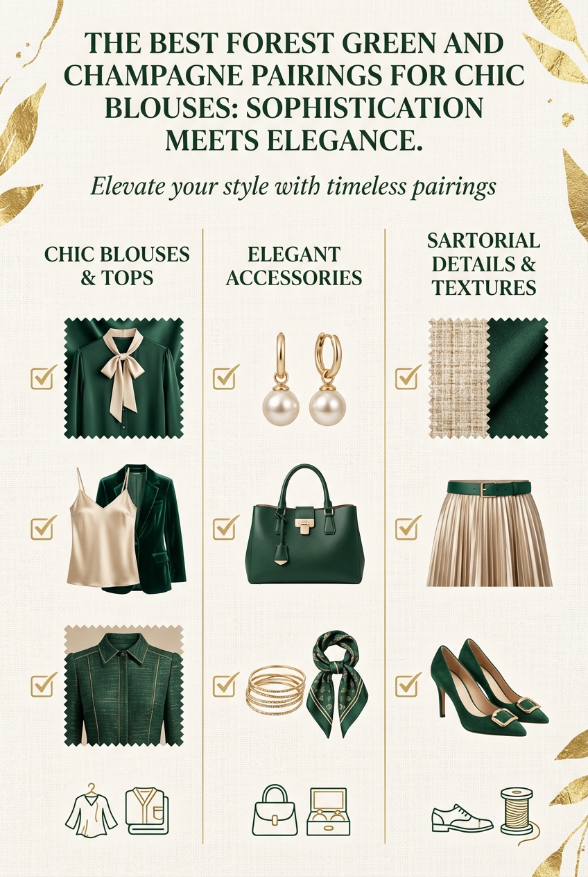 The Best Forest Green And Champagne Pairings For Chic Blouses Sophistication Meets Elegance - photo 5